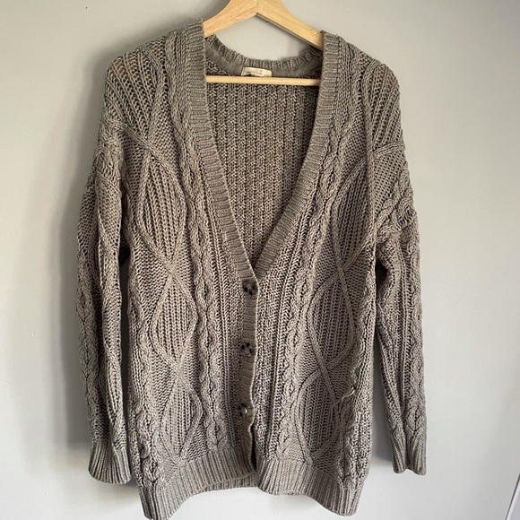 Grey button down cardigan - Picture 1 of 3